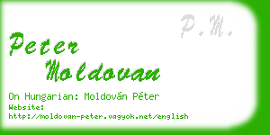 peter moldovan business card