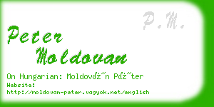 peter moldovan business card